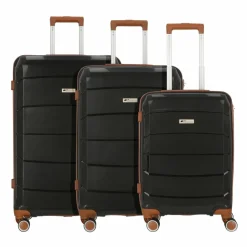 Online Cocoono Graz 4 Rollen Kofferset 3-teilig schwarz-braun