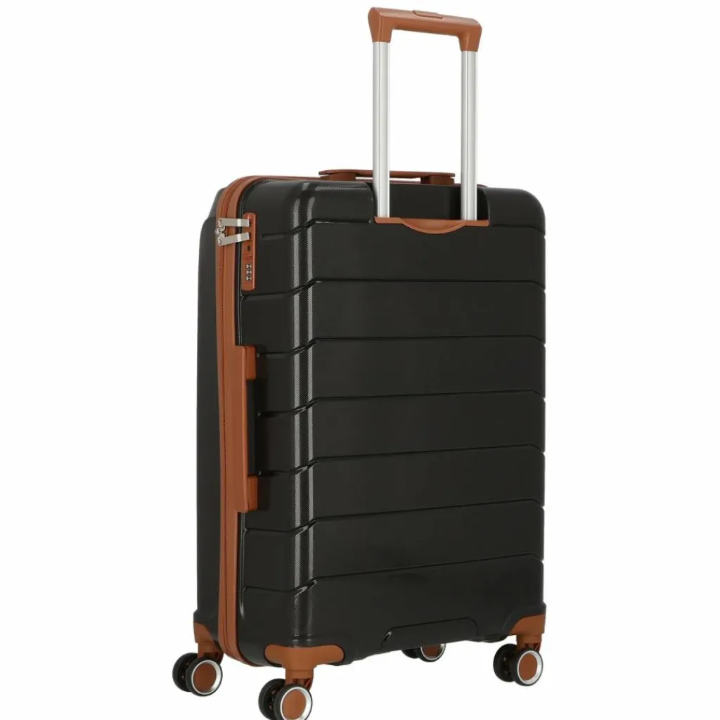 Clearance Cocoono Graz 4 Rollen Trolley M 66 cm schwarz-braun