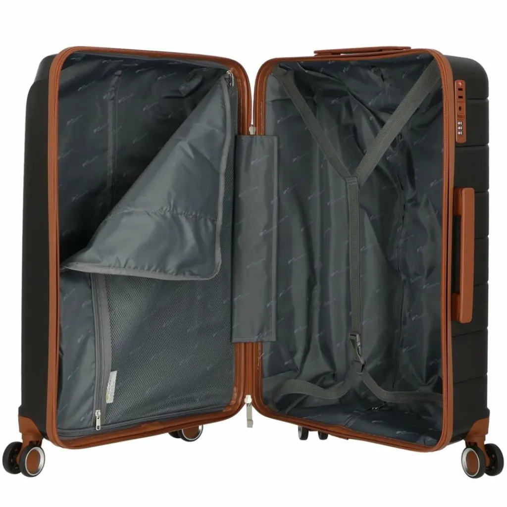 Clearance Cocoono Graz 4 Rollen Trolley M 66 cm schwarz-braun