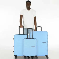 Sale Cocoono Larnaka 4 Rollen Kofferset 3-teilig mit Dehnfalte blau