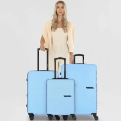 Sale Cocoono Larnaka 4 Rollen Kofferset 3-teilig mit Dehnfalte blau