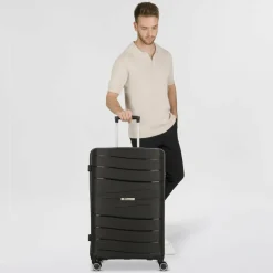 Cocoono 4-Rollen Koffer|Hartgepäck<Leon 4 Rollen Trolley 76 cm schwarz