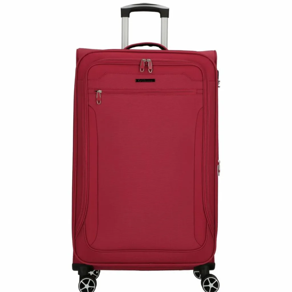 Cocoono Weichgepäck|4-Rollen Koffer<Monterrey 4 Rollen Trolley 79 cm mit Dehnfalte rot