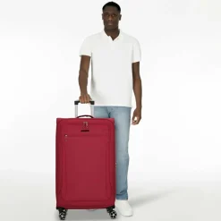 Cocoono Weichgepäck|4-Rollen Koffer<Monterrey 4 Rollen Trolley 79 cm mit Dehnfalte rot