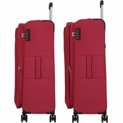 Cocoono Weichgepäck|4-Rollen Koffer<Monterrey 4 Rollen Trolley 79 cm mit Dehnfalte rot