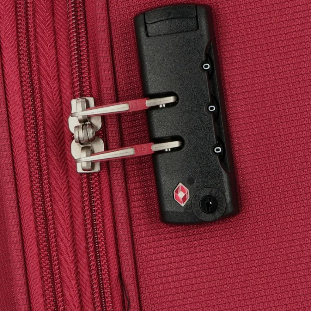 Cocoono Weichgepäck|4-Rollen Koffer<Monterrey 4 Rollen Trolley 79 cm mit Dehnfalte rot