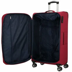 Cocoono Weichgepäck|4-Rollen Koffer<Monterrey 4 Rollen Trolley 79 cm mit Dehnfalte rot