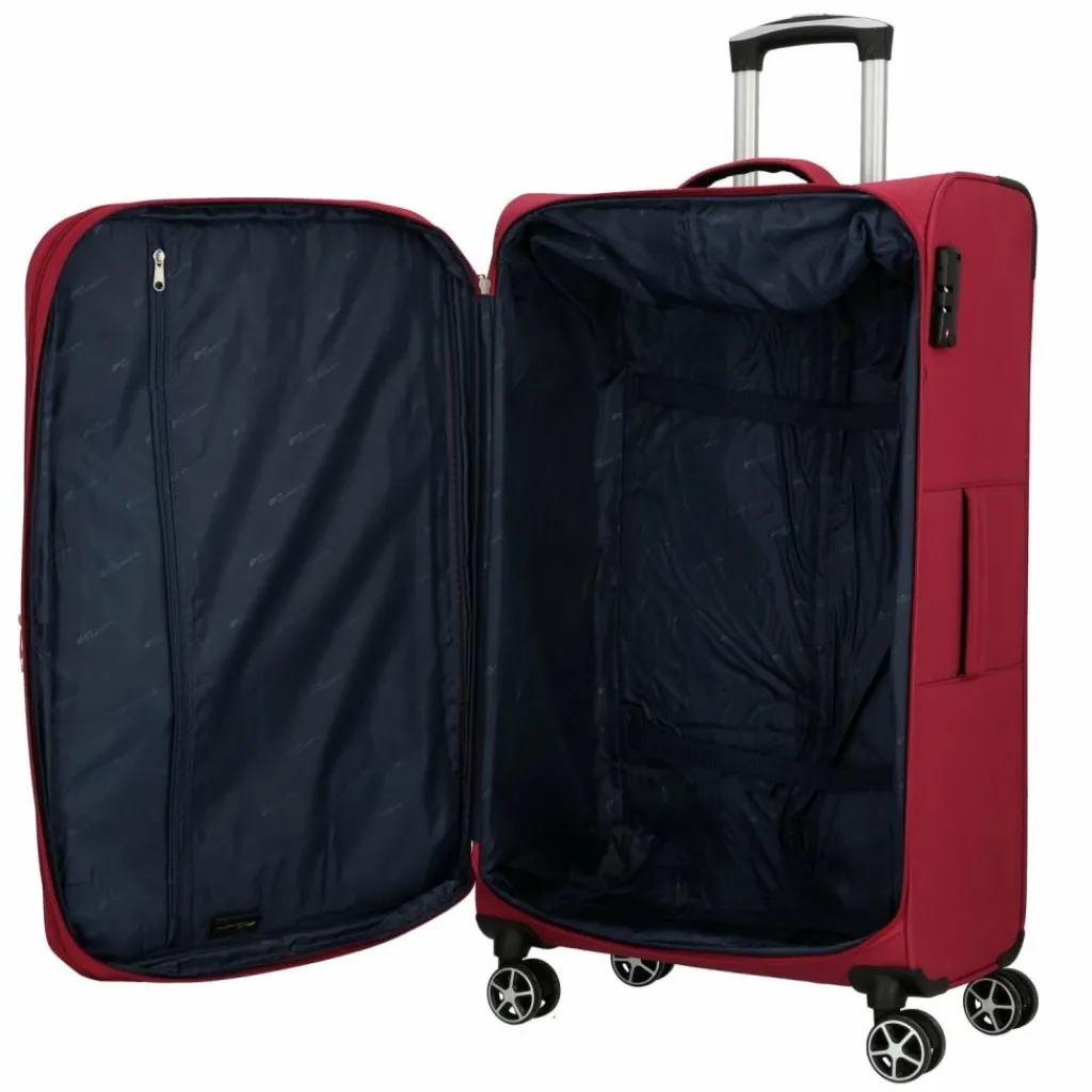 Cocoono Weichgepäck|4-Rollen Koffer<Monterrey 4 Rollen Trolley 79 cm mit Dehnfalte rot