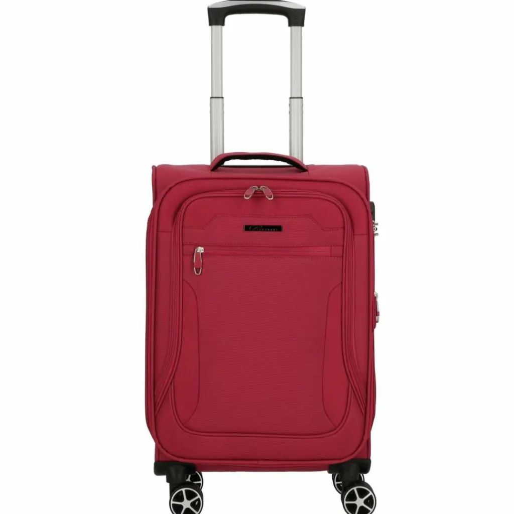 Cocoono Weichgepäck|4-Rollen Koffer<Monterrey 4 Rollen Trolley 58 cm mit Dehnfalte rot