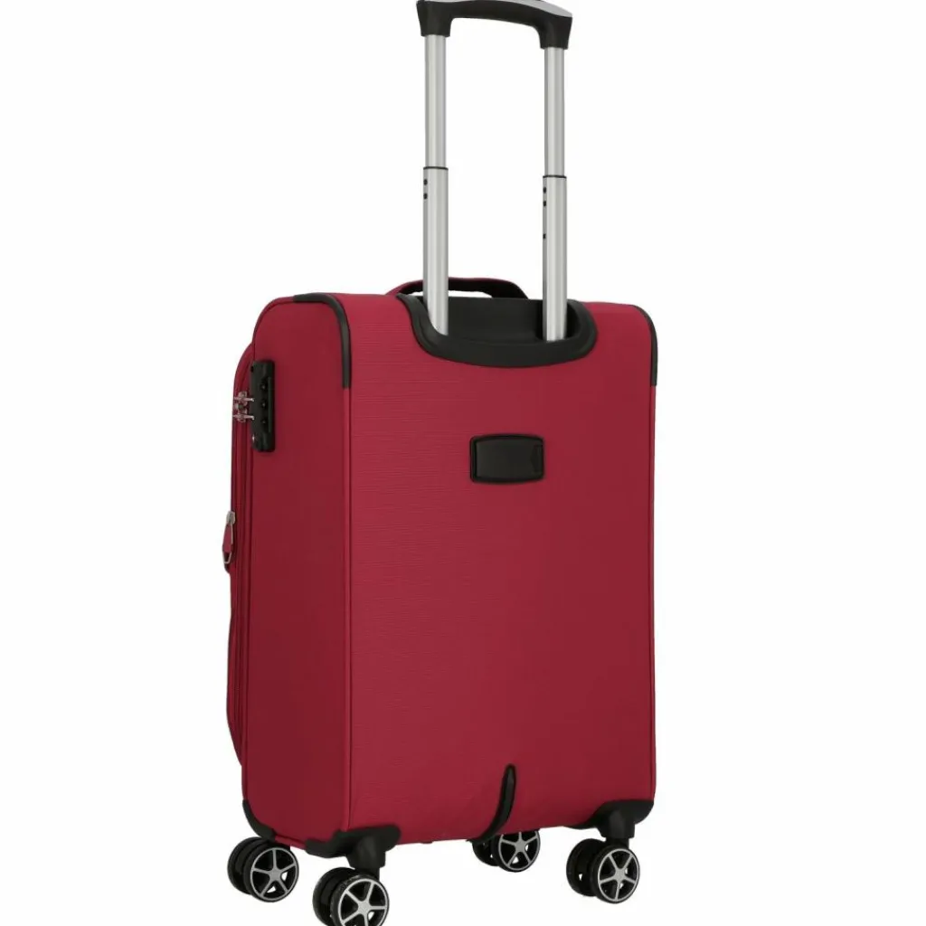 Cocoono Weichgepäck|4-Rollen Koffer<Monterrey 4 Rollen Trolley 58 cm mit Dehnfalte rot