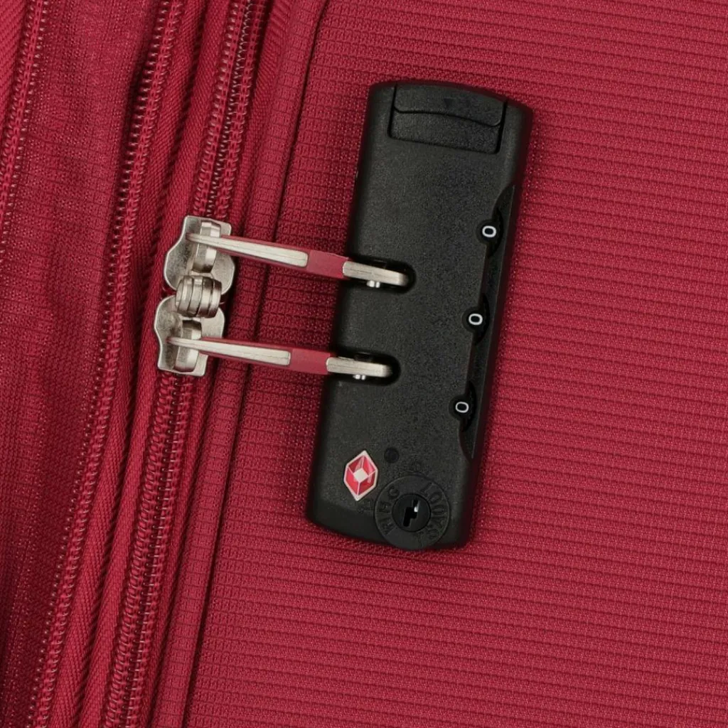 Cocoono Weichgepäck|4-Rollen Koffer<Monterrey 4 Rollen Trolley 58 cm mit Dehnfalte rot