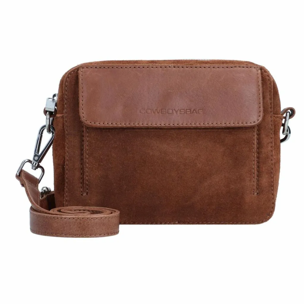 Hot Cowboysbag Carlyle Umhängetasche Leder 20 cm dark tan-cognac