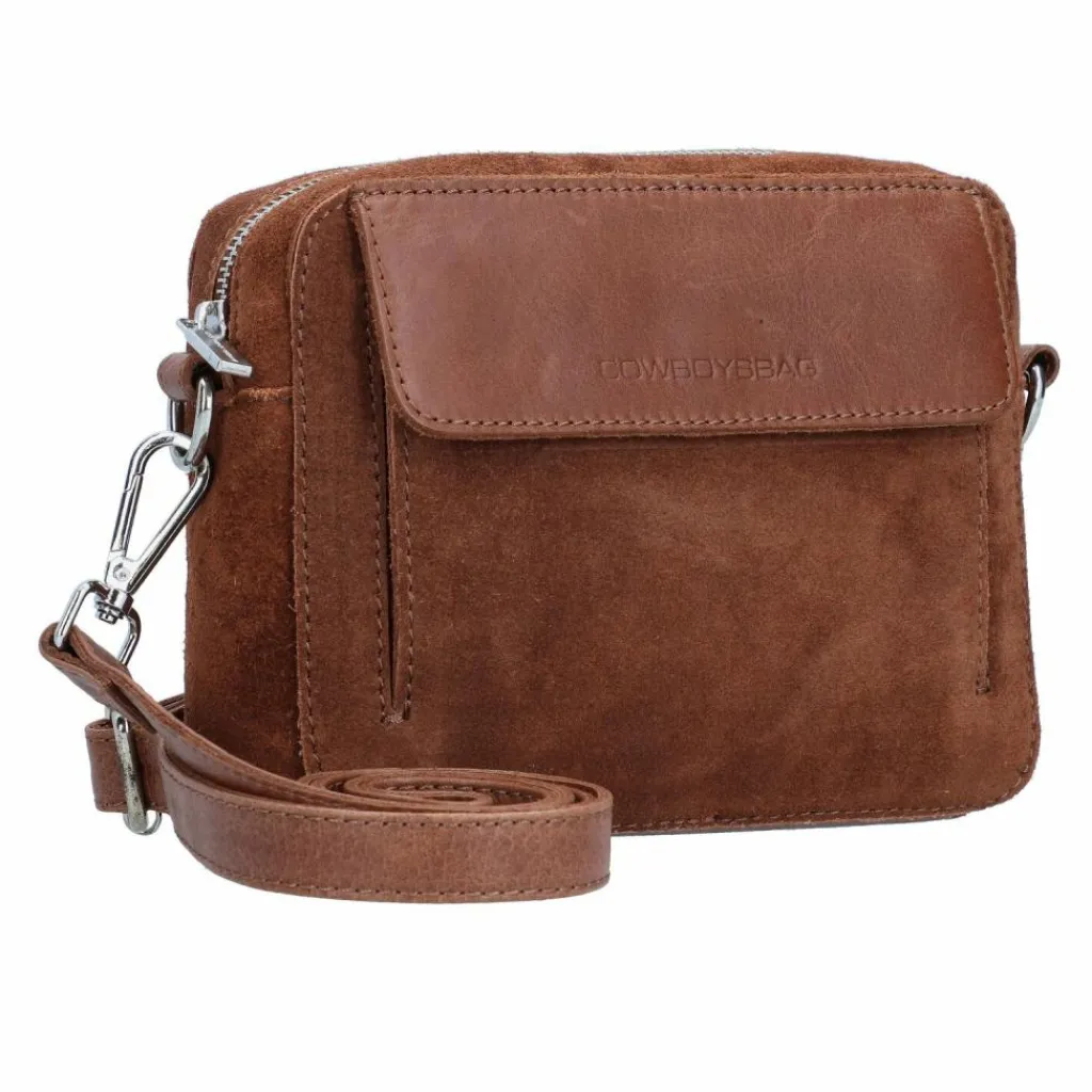 Hot Cowboysbag Carlyle Umhängetasche Leder 20 cm dark tan-cognac