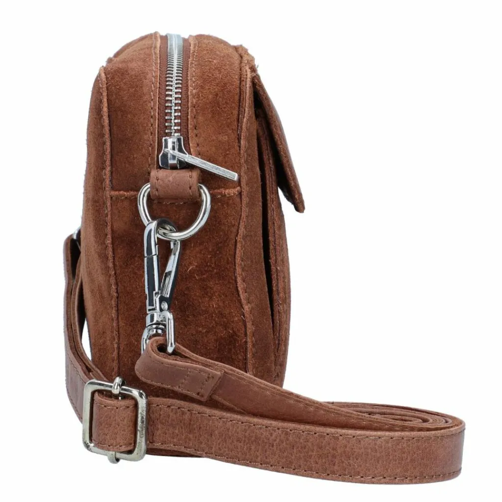 Hot Cowboysbag Carlyle Umhängetasche Leder 20 cm dark tan-cognac
