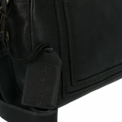 Cowboysbag Schultertaschen<Chained Barton Schultertasche Leder 40 cm black