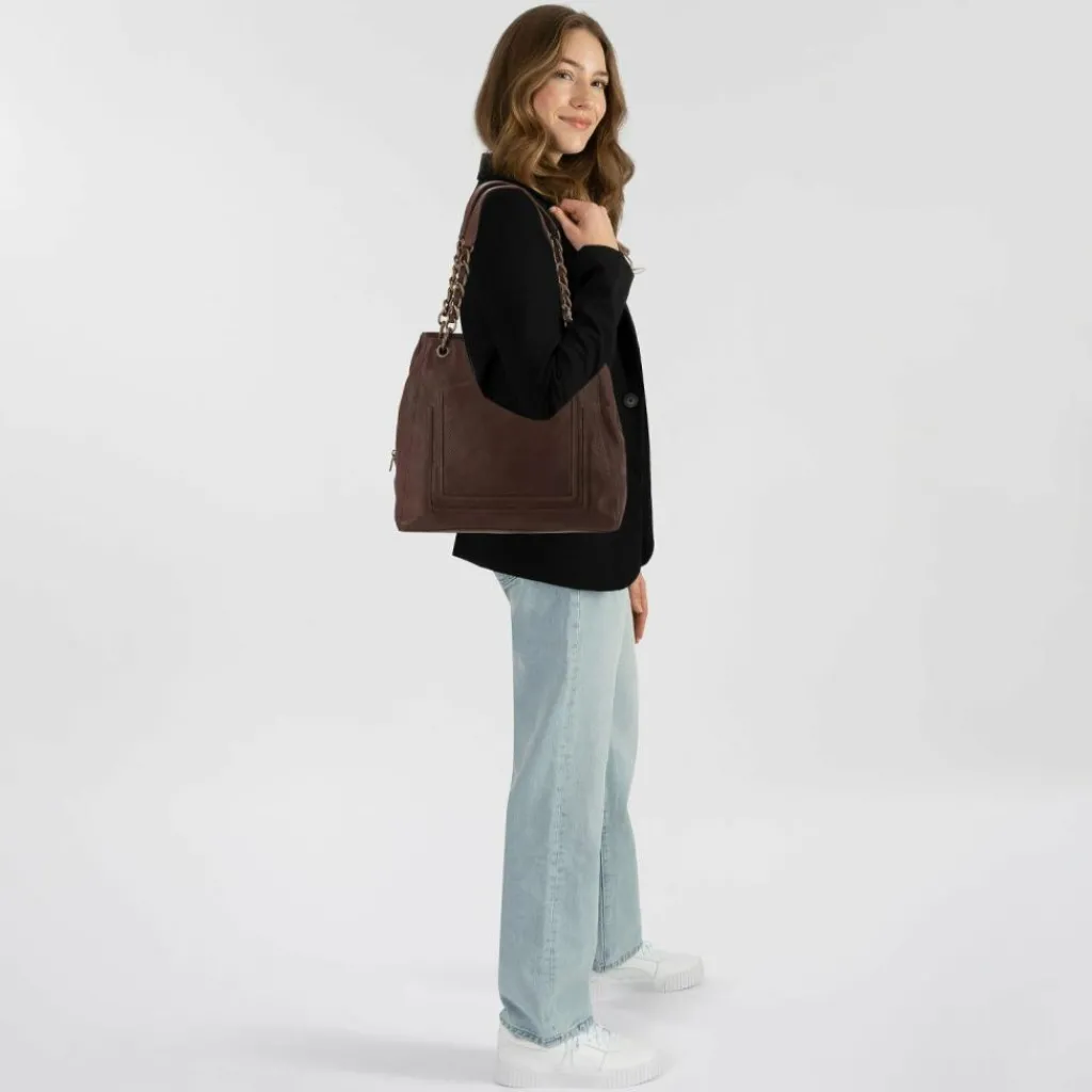 Cowboysbag Shopper|Schultertaschen<Chained Wallowa Shopper Tasche Leder 36 cm hickory