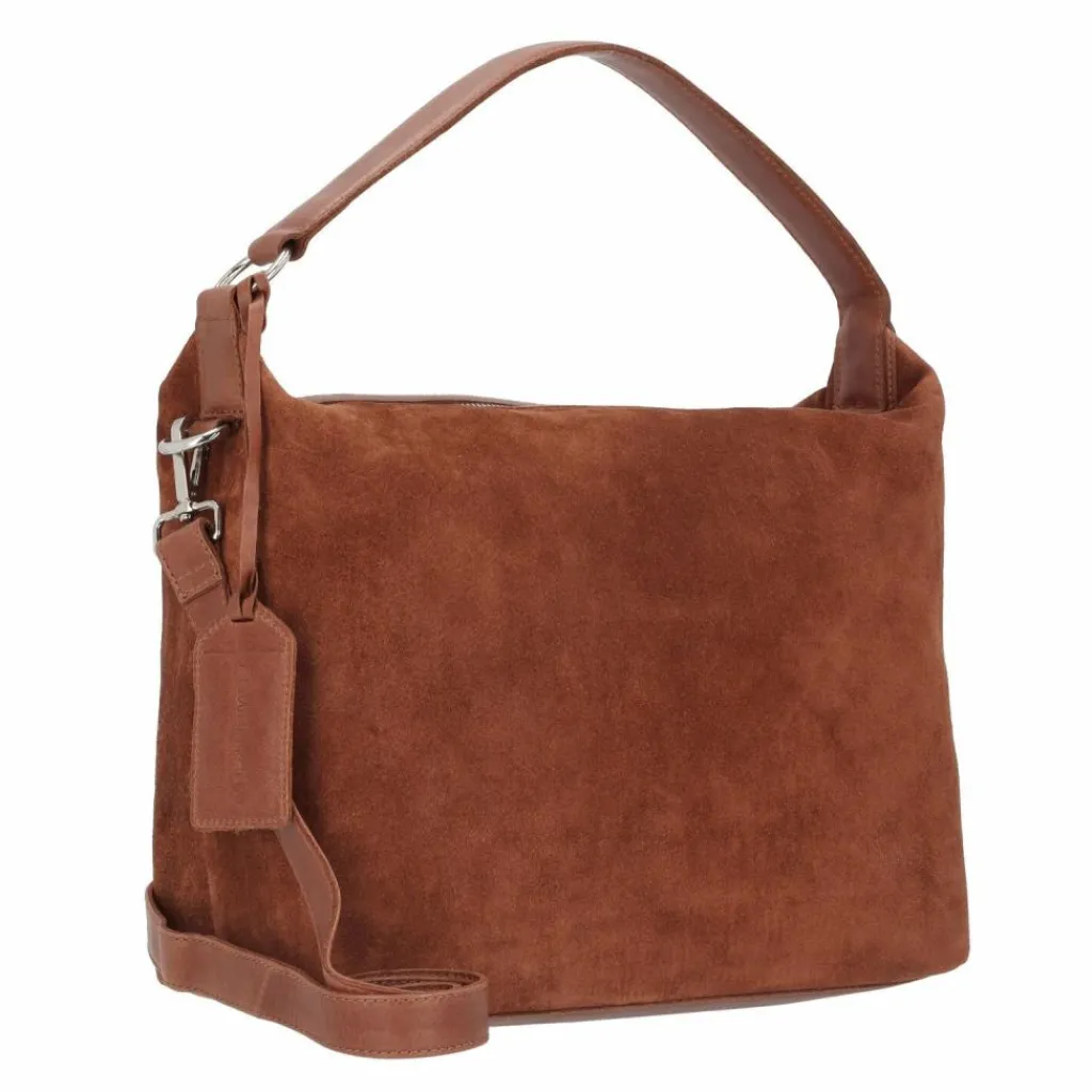 Cowboysbag Schultertaschen<Creston Schultertasche Leder 32 cm dark tan-cognac