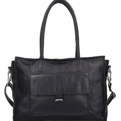 Clearance Cowboysbag Edgemore Schultertasche Leder 41 cm Laptopfach black