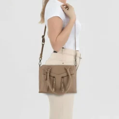 Discount Cowboysbag Floyd Schultertasche Leder 30 cm mocca