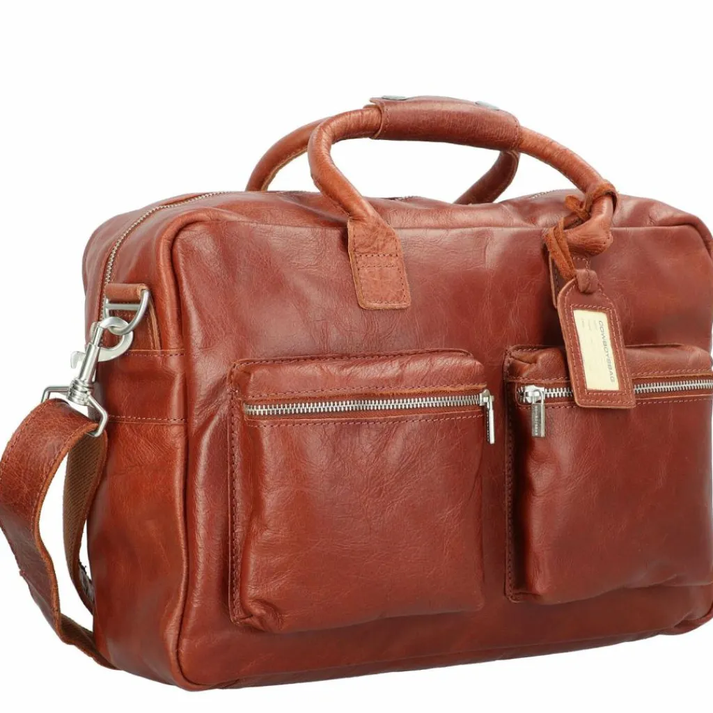 Cowboysbag Henkeltaschen<Handtasche Leder 41 cm cognac