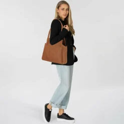 Cowboysbag Schultertaschen|Henkeltaschen<Lavish Imbler Schultertasche Leder 30 cm fawn