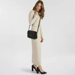 Cowboysbag Umhängetaschen<Lavish Minam Umhängetasche Leder 20 cm black