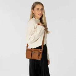 Cowboysbag Umhängetaschen<Merlin Umhängetasche Leder 22 cm fawn