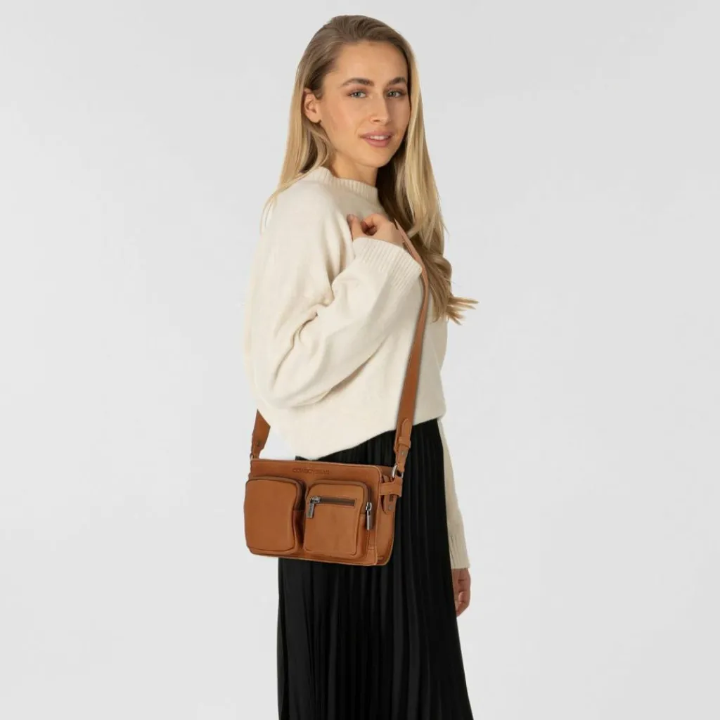 Cowboysbag Umhängetaschen<Merlin Umhängetasche Leder 22 cm fawn