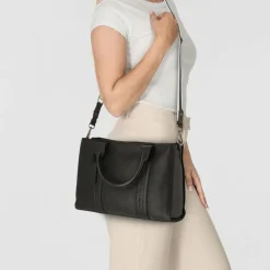 Cowboysbag Schultertaschen<Oily Cow Schultertasche Leder 37 cm black