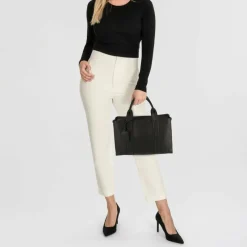 Cowboysbag Schultertaschen<Oily Cow Schultertasche Leder 37 cm black