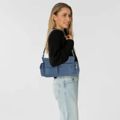 Online Cowboysbag Susanville Schultertasche Leder 25 cm elementalblue