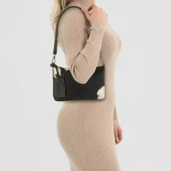 Cowboysbag Schultertaschen<Westerville Schultertasche Leder 23 cm black-gold hair on