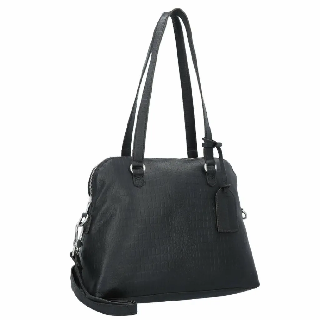 Clearance Cowboysbag Winwick Schultertasche Leder 34 cm croco black