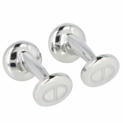 Clearance Davidoff Essentials Manschettenknöpfe Messing 0.9 cm silber-schwarz