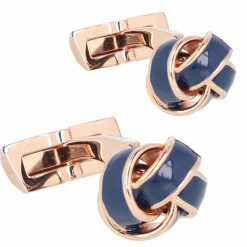 Davidoff Manschettenknöpfe<Essentials Manschettenknöpfe Messing 1.5 cm blau