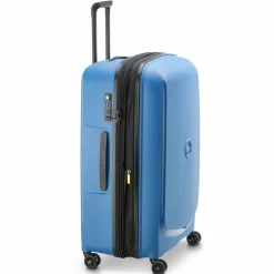 Delsey Paris 4-Rollen Koffer|Hartgepäck<Belmont Plus 4 Rollen Trolley L 76 cm mit Dehnfalte zink blau