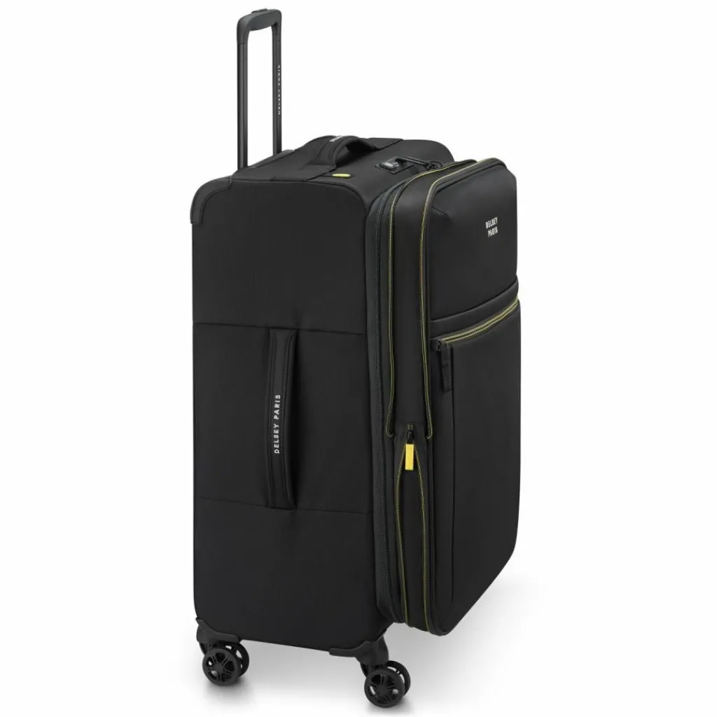 Delsey Paris Weichgepäck|4-Rollen Koffer<Brochant 3 4 Rollen Trolley 67 cm mit Dehnfalte deep black