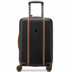 Delsey Paris Hartgepäck Kabinengepäck|4-Rollen Kabinentrolleys<Cadence 4 Rollen Kabinentrolley 55 cm mit Dehnfalte schwarz