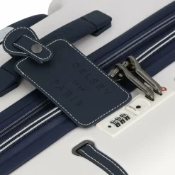 Outlet Delsey Paris Cadence 4 Rollen Trolley 80 cm mit Dehnfalte elfenbein-blau