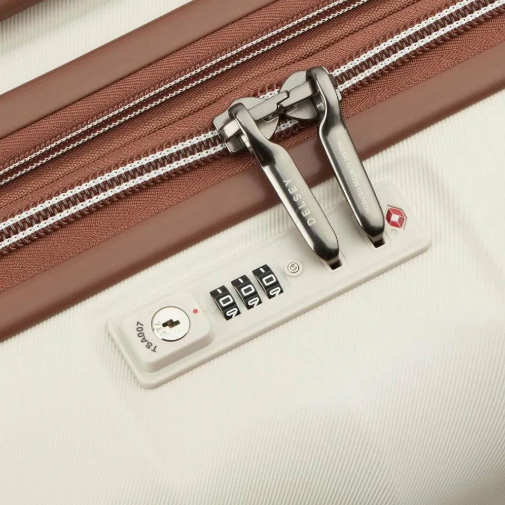 Delsey Paris Hartgepäck|4-Rollen Koffer<Carrousel 2 4 Rollen Trolley 68 cm mit Dehnfalte off white