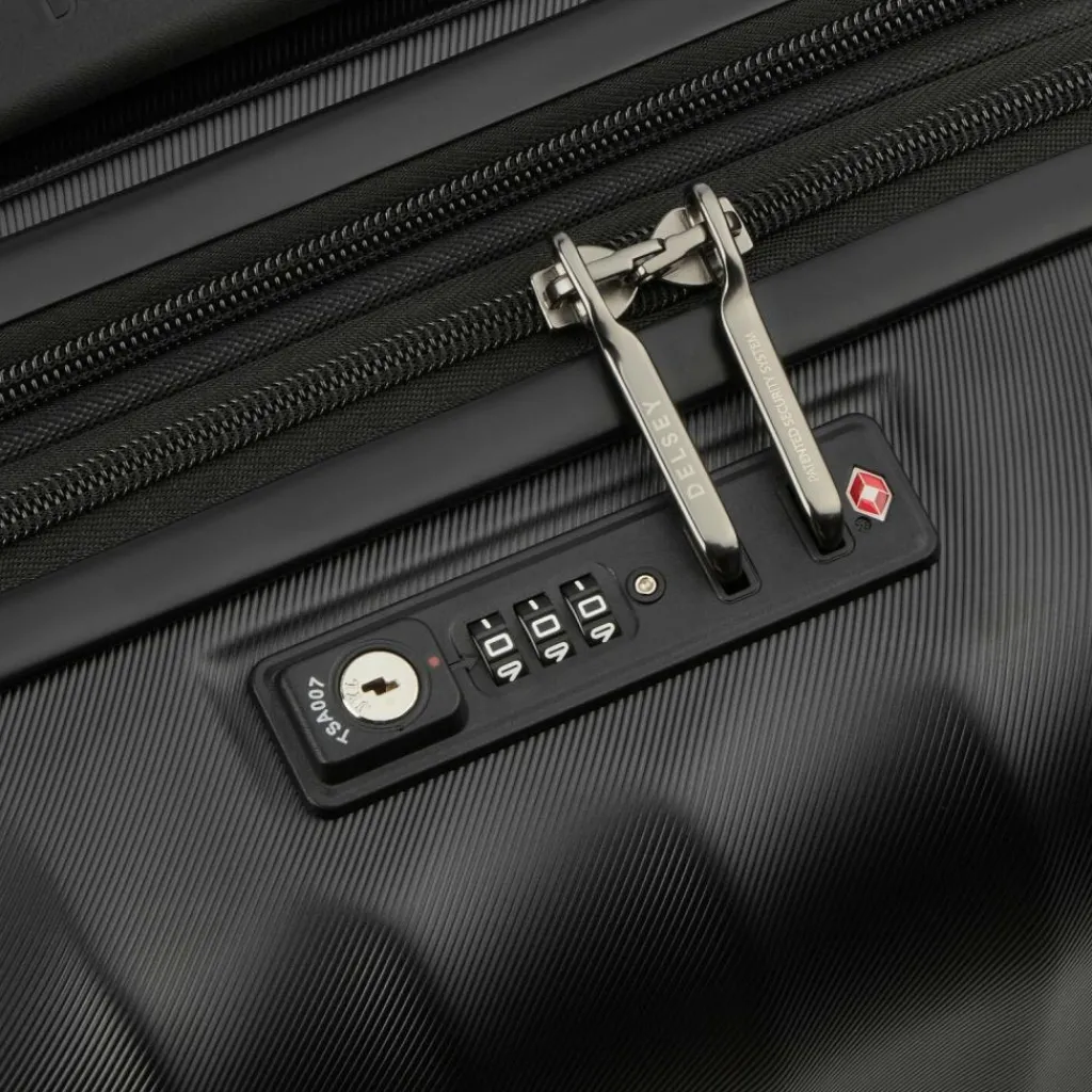 Best Delsey Paris Carrousel 2 4 Rollen Kabinentrolley 55 cm mit Dehnfalte schwarz