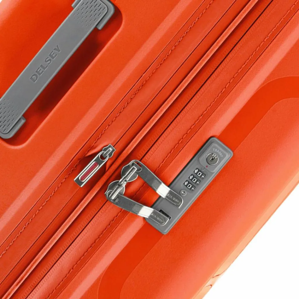 Outlet Delsey Paris Clavel 4-Rollen Trolley 83 cm mit Dehnfalte orange