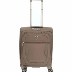 Delsey Paris Weichgepäck Kabinengepäck|4-Rollen Kabinentrolleys<Helium DLX 4-Rollen Kabinentrolley Slim Line 55 cm mokka