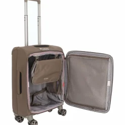 Delsey Paris Weichgepäck Kabinengepäck|4-Rollen Kabinentrolleys<Helium DLX 4-Rollen Kabinentrolley Slim Line 55 cm mokka