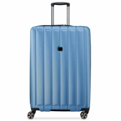 Delsey Paris Hartgepäck|4-Rollen Koffer<Longitude 4 Rollen Trolley 76 cm mit Dehnfalte hellblau