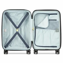 Hot Delsey Paris Longitude 4 Rollen Kabinentrolley 55 cm mit Dehnfalte hellblau