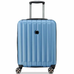 Delsey Paris Hartgepäck Kabinengepäck|4-Rollen Kabinentrolleys<Longitude 4 Rollen Kabinentrolley 55 cm mit Dehnfalte hellblau