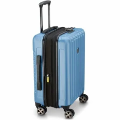 Delsey Paris Hartgepäck Kabinengepäck|4-Rollen Kabinentrolleys<Longitude 4 Rollen Kabinentrolley 55 cm mit Dehnfalte hellblau