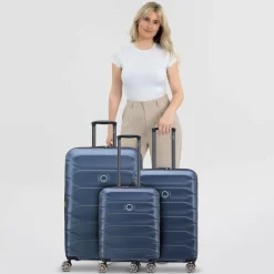 Delsey Paris Koffersets Als Hartgepäck|Koffersets 3-Teilig<Meteor 4 Rollen Kofferset 3-teilig mit Dehnfalte blue