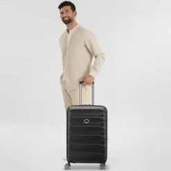 New Delsey Paris Meteor 4 Rollen Trolley 68 cm mit Dehnfalte black